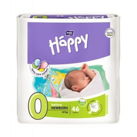 Bella Happy Before New Born koraszülőtt pelenka (0-2kg) x46