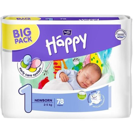 Bella Happy NewBorn ujszülött pelenka (2-5kg) x78