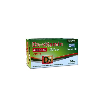 JutaVit D3-vitamin 4000NE (100µg) Olíva Forte lágykapszula 40db