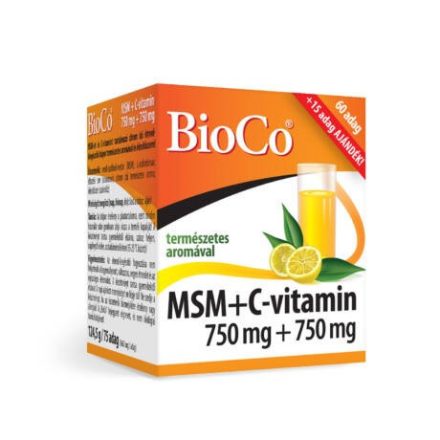 BioCo MSM + C-vitamin 750 MG + 750 MG italpor