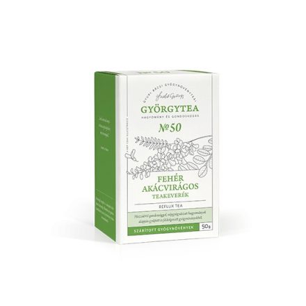 Györgytea Fehér akácvirágos teakeverék (Reflux tea) 50g