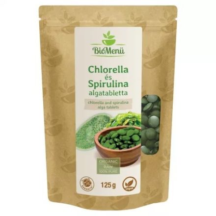 Biomenü Bio Chlorella és Spirulina alga tabletta – 125g