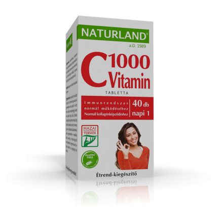 NATURLAND 1000 mg C-vitamin tabletta 40x