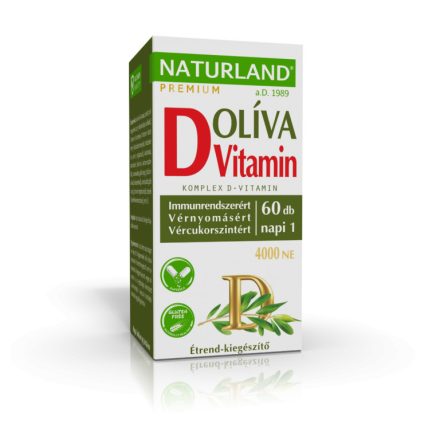 NATURLAND Olíva levél kivonatot tartalmazó kapszula D-vitaminnal 60x