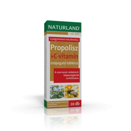 NATURLAND Propolisz+C-vitamin szopogató tabletta 20x