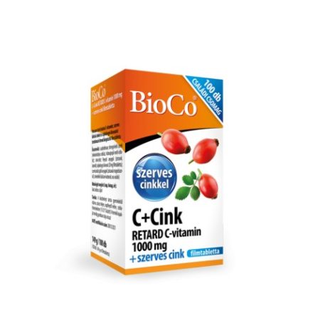 BIOCO C+CINK RETARD C-VITAMIN 1000 MG + SZERVES CINK CSALÁDI CSOMAG FILMTABLETTA 100 DB