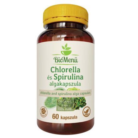 Biomenü Bio Chlorella és Spirulina alga kapszula – 60db