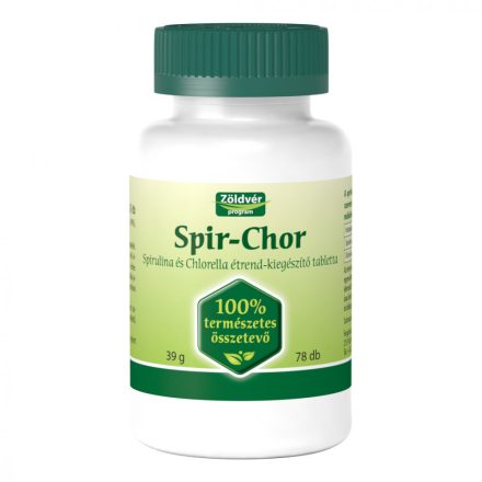 Zöldvér spir-chor alga tabletta 100% 60+18db 78 db