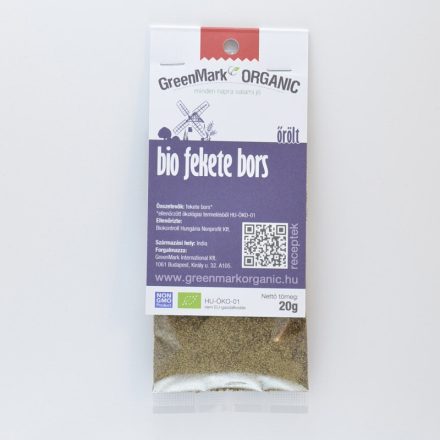 Greenmark bio fekete bors őrölt 20 g