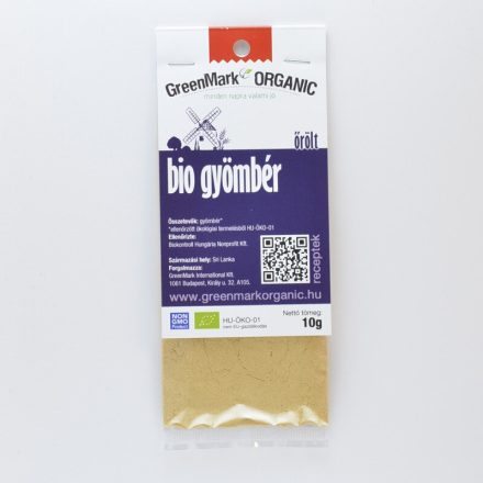 Greenmark bio gyömbér őrölt 10 g