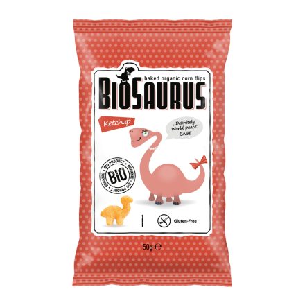 Biopont bio kukoricás snack ketchupos biosaurus babe 50 g