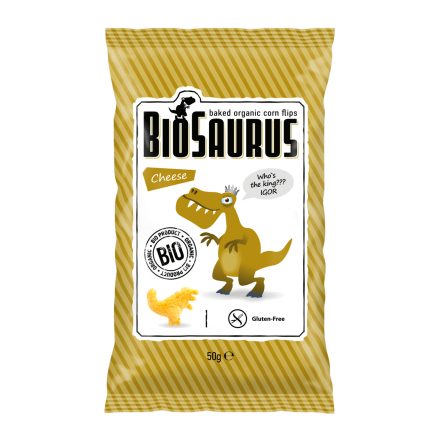 Biopont bio kukoricás snack sajtos biosaurus igor 50 g