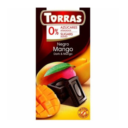 Torras glutén-és cukormentes étcsokoládé mangó 75 g