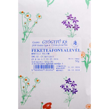 Gyógyfű fekete áfonyalevél 50 g