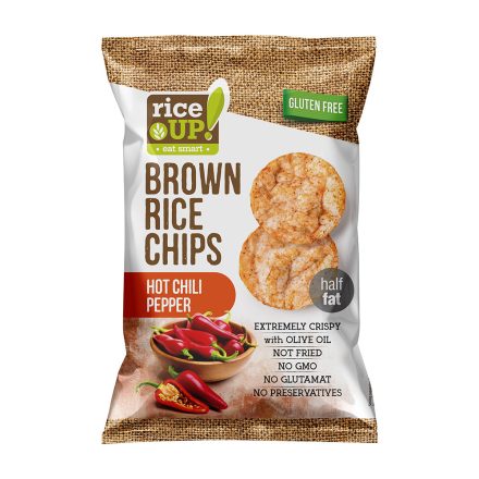 Rice Up barna rizs chips csípős chili ízű 60 g