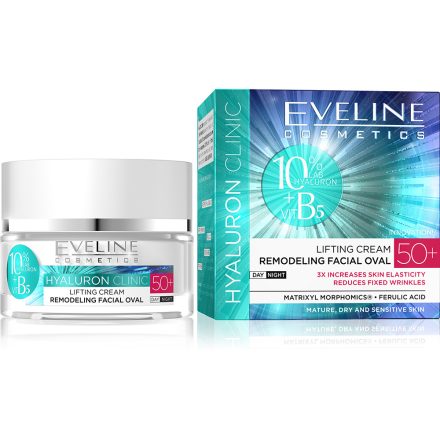 Eveline hyaluron clinic 50+ day&night lifting arckrém 50 ml