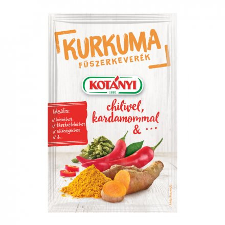 Kotányi kurkuma chili-kardamom fűszerkeverék 25 g