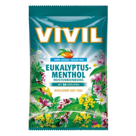 Vivil cukormentes mentolos eukaliptuszos torokcukor 60g