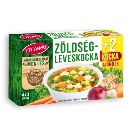 Thymos leveskocka zöldség n.g.mentes 6+2 grátisz 80 g