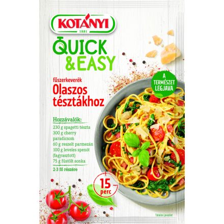 Kotányi quick&easy fűszerkeverék olaszos tésztákhoz 20 g