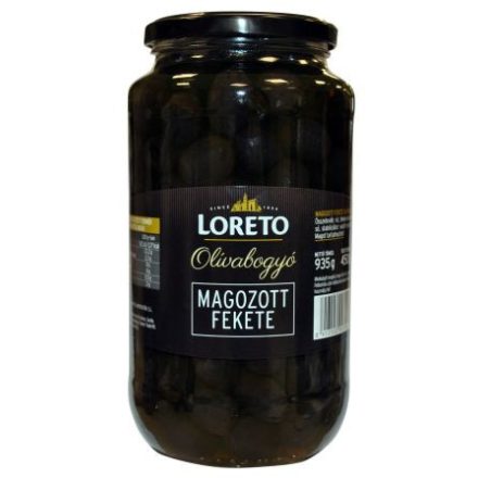 Loreto magozott fekete olivabogyó 900 g