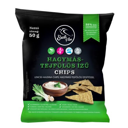 Szafi Free gluténmentes hagymás-tejfölös ízű chips 50 g