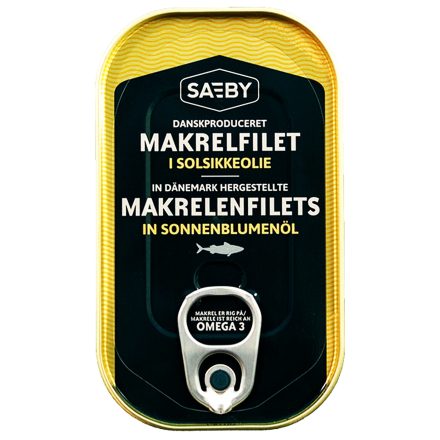 Saeby makrélafilé napraforgó olajban 125 g