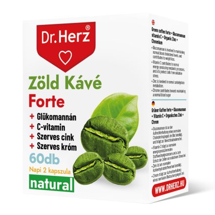 Dr.herz zöld kávé forte+c-vitamin+glükomannán kapszula 60 db