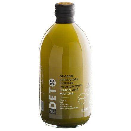 Deto bio szűretlen almaecet fúzió matcha teával és citrommal "anyaecettel" 500 ml