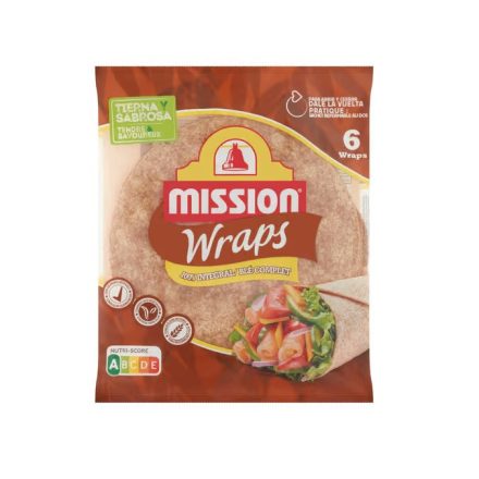 Mission teljeskiőrlésű wrap 370 g