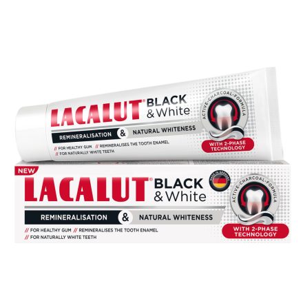 Lacalut fogkrém black & white 75 ml