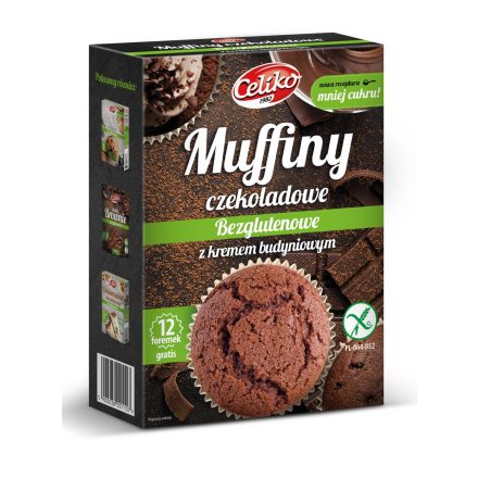 Celiko muffin lisztkeverék étcsokoládé darabokkal és pudinggal 310 g