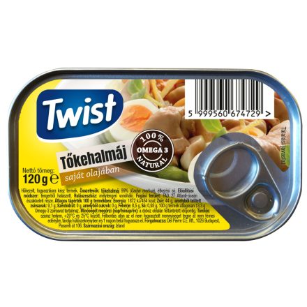 Twist tőkehalmáj saját olajában 120 g