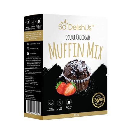 SoDelishUs szénhidrátcsökkentett dupla csokis muffin mix 550 g