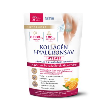 Interherb kollagén és hyaluronsav porcépítő italpor intense narancs-citrus ízű 300 g