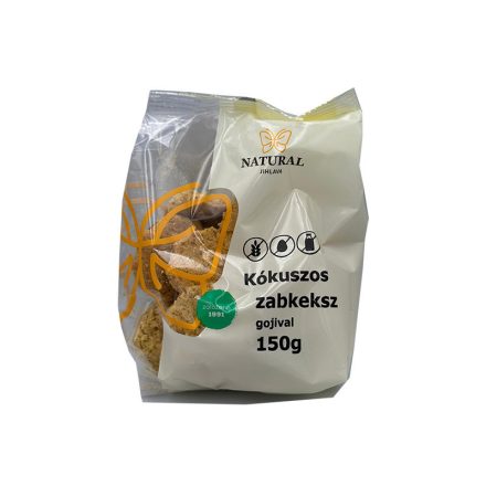 Natural gluténmentes zabkeksz kókusszal és gojival 150 g