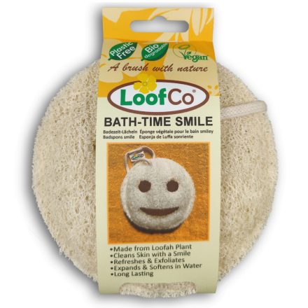 Loofco luffa szivacs smile alakú fürdéshez 1 db