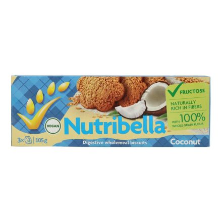 NUTRIBELLA KEKSZ FRUKTÓZZAL KÓKUSZOS