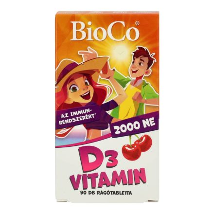 BIOCO D3 2000NE CSERESZNYE TABLETTA 90DB